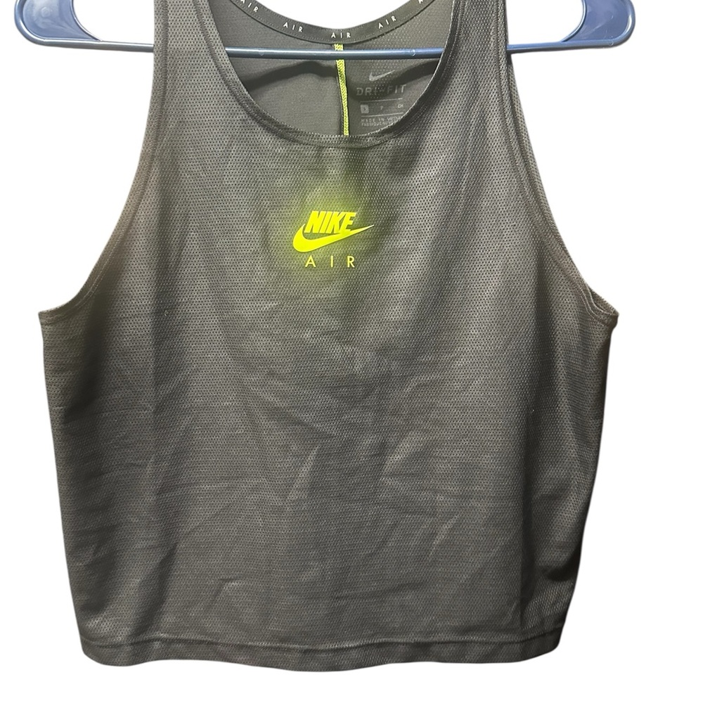 Nike Air Women's Tank Top in Black and Neon Yellow Size Small